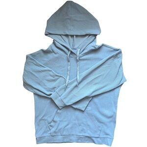 Marc New York Cozy Hoodie Light Blue Ribbed Athleisure Casual Thick Comfy Size L
